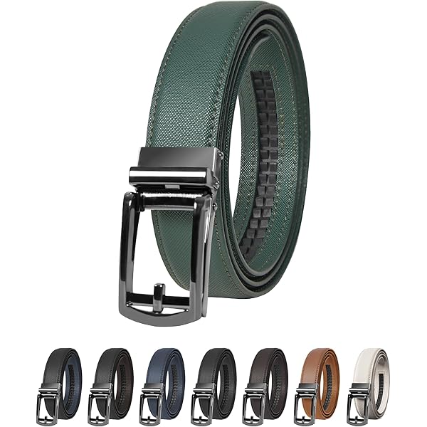 Amazon | [JINSELF] 本革 ベルト メンズ 無段階 穴なし オートロック