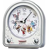 セイコークロック(Seiko Clock) 目覚まし時計 置き時計 アナログ キャラクター ディズニータイム Disney ディズニー ミッキーマウス ミッキー&フレンズ 銀色メタリック 139×126×70mm FD880S