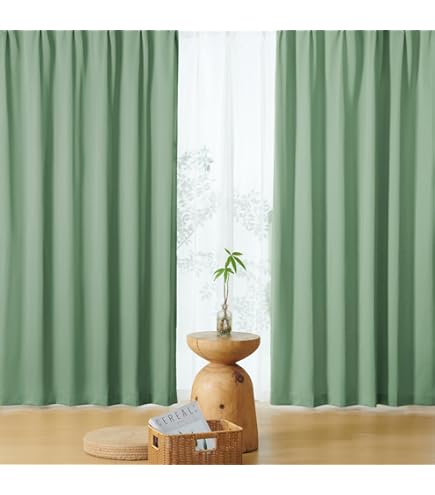 Amazon｜NICETOWN カーテン 遮光 断熱 おしゃれUVカット 北欧 玄関