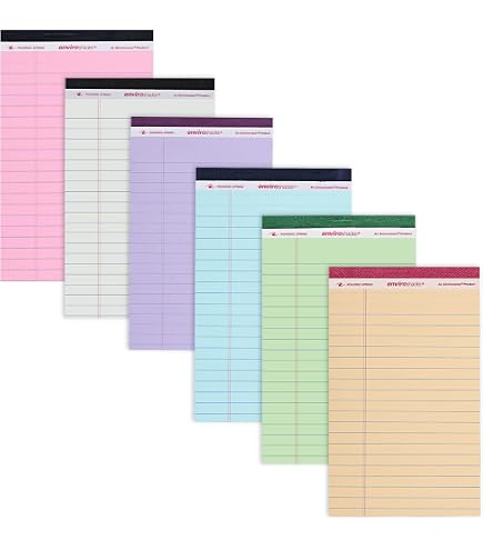 Amazon.co.jp: Tops Docket jr. Legal Pads 12.7cm x20.3cm Assorted