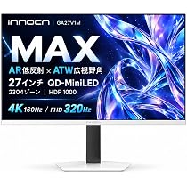 Amazon.co.jp: INNOCN GA27V1M MAX 27インチ 4K ゲーミングモニター QD