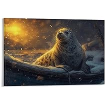 不安になってくるアザラシ 絵画 不安になってくるアザラシ絵画