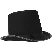 Skeleteen Black Felt Top Hat - Costume 