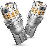 OXILAM T10 LED アンバー サイドウインカー 高輝度 爆光 CANBUSキャンセラー内蔵 イエロー ルームランプ ポジションランプ カーテシーランプ トランクランプ 無極性 DC9-18V 車用 車検対応 2個入