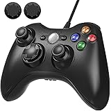 【2023新改良】xbox 360 コントローラー Diestord PC USB ゲームパッド 有線ゲームパッド Microsoft Xbox Slim 360 PC Windows 7に対応 アシストキャップ 2枚付き