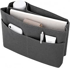 atRise 軽量バッグインバッグ【S,M,L,縦型】 A4 小さめ 自立 インナーバッグ トートバッグ リュック (チャコールグレー/L, 21.5 × 33.5 cm (Lsize))