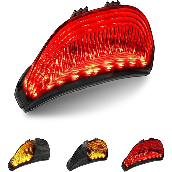 Smoke LED Turn Signal Indicator Tail Brake Stop Running Light for 99-00 Honda CBR600 F4 / 1999 CBR900RR / 04-06 CBR600 F4i Sport Bike