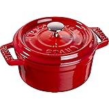 staub ストウブ 「 ミニ ピコ ココット ラウンド チェリー 10cm 」 小さい 両手 鋳物 ホーロー 鍋 【日本正規販売品】 La Cocotte Round 40509-799