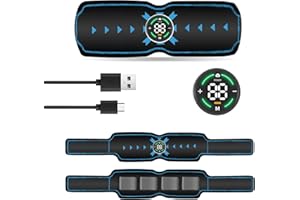 IGYLAR EMS 腹筋ベルト ジェルシート不要 10種類モード 延長ベルト付き USB充電式 液晶表示 腹筋マシン 腹筋トレーニング トレーニングマシーン 家トレ 筋トレ 男女兼用