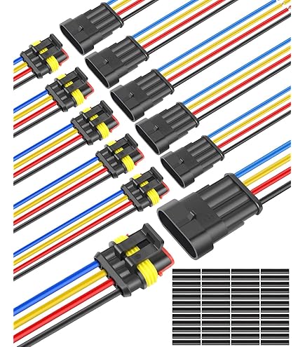 120PCS 1 Pin Electrical ‎Plug Male Female Terminal Wire