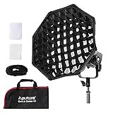 Aputure Light Dome III 3ft/90cm ソフトボックス,まったく新しいクイックフォールドデザインのボーエンズマウント、ディフューザー付きハニカムグリッドゲルホルダー、キャリーバッグ