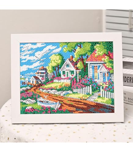 Amazon.co.jp: LEADINTOP ダイヤモンドアート 可愛い 猫 15x20cm 額縁