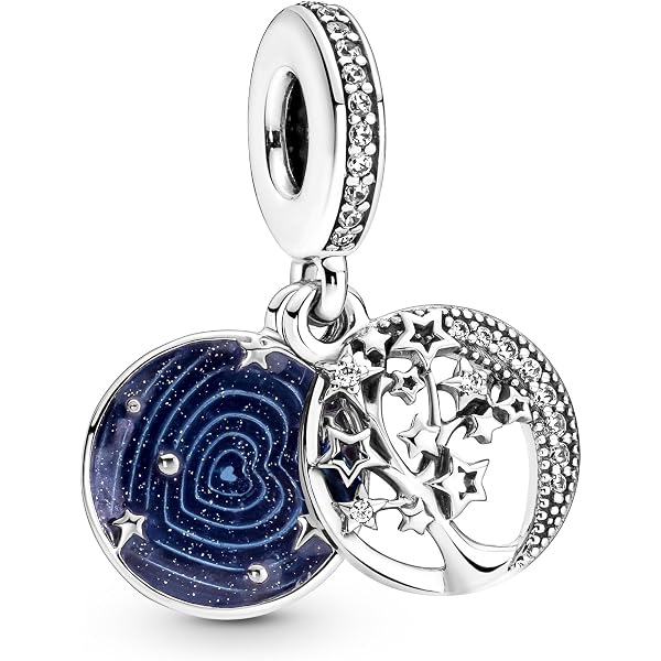 Amazon | PANDORA 792356C01 天体 流れ星 ハート ダブルダングル
