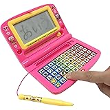楽しくあそんdeあいうえお ボタンを押すと声が出る 音が鳴る ライトが光る 字が書ける 書く押す聞く 子ども おもちゃ (ピンク)