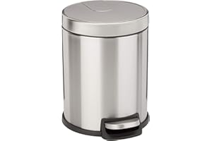 Amazonベーシック ゴミ箱 5L(5リットル) ソフトクローズ 静音 ふた付…