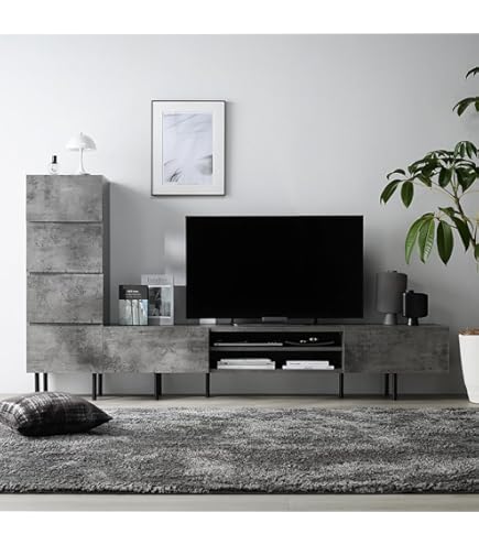 Amazon｜RASIK テレビ台 収納 2点セット (テレビボード150cm幅 + 