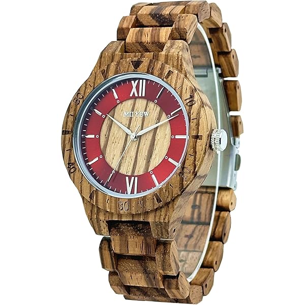 Amazon | LeeEv 木製腕時計 Uwoodシリーズ 40mm ユニ 天然ハンドメイド