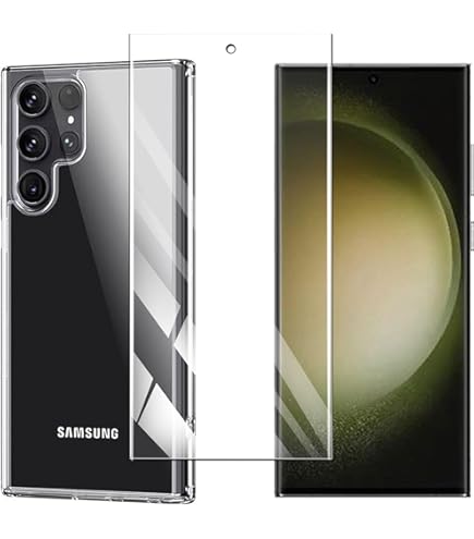 Galaxy S23 Ultra　simフリー 透明ケース、保護フィルム付き。 Amazon | Galaxy S23 Ultra フィルム GalaxyS23 Ultra ケース Galaxy