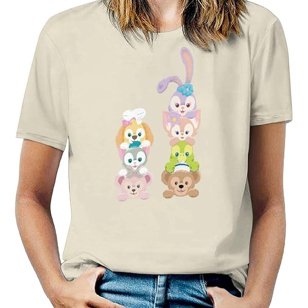 Amazon | [ZITION] ダッフィー フレンズ リーナベル Tシャツ 半袖