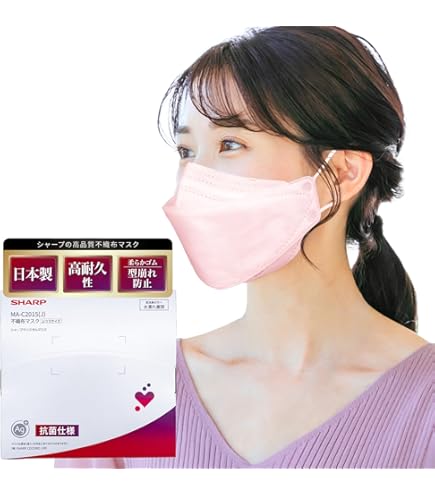 Amazon.co.jp: [シャープ] 公式 日本製 不織布マスク 15枚入り3箱