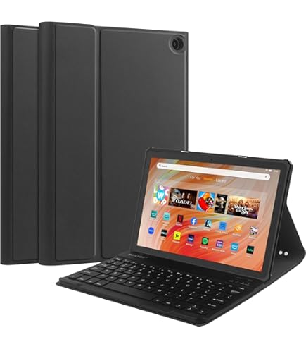 Amazon | Fire HD10 /HD10 Plus 2021/2023 キーボードケース 3点セット