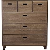 大川家具 nakakei チェスト クレスト 75cm幅4段 ブラウン 246511