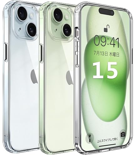 Amazon.co.jp: 対応 iPhone 15 ケース クリア 薄型 衝撃吸収 耐衝撃