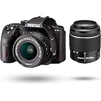 PENTAX K-70 双变焦镜头套装 (DAL18-50毫米+50-200毫米) 黑色 海外型号 数码单反相机 超高灵…