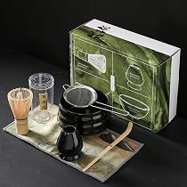 Amazon | Yoseka matcha set 抹茶 茶道具 セット 百本立 茶せん 竹製