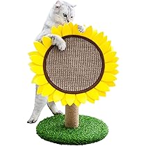 Amazon | ひまわりの猫用爪とぎポスト、子猫用猫用爪とぎポール