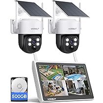 Amazon.co.jp: VORGUT 防犯カメラ 屋外 ソーラー 2台セット
