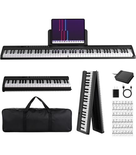 Yamaha P125A, 88-Key Weighted Action Digital Piano with Power