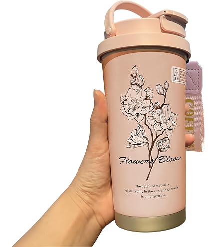 Amazon.co.jp: GERM 花アート系 コーヒー タンブラー ｜500ml 真空断熱