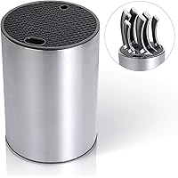 ステンレス製 包丁スタンド 包丁立て ナイフ.ハサミ.棒砥石スタンド 安全 重厚型 倒れない 大容量 通気穴・清掃穴付き 収納 衛生 抗菌・多機能・便利 取り外す清潔可能