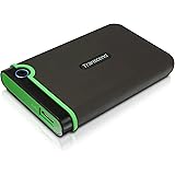 Transcend ポータブルHDD 2TB 耐衝撃 スリムタイプ USB3.1 Gen1 アイロングレー 3年保証 TS2TSJ25M3S