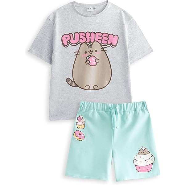 Pusheen Big Girls Roze T-shirt met Korte Mouwen | Bye Balloon Design | Comfortabel & Stijlvol | Perfect Cadeau voor Lovers