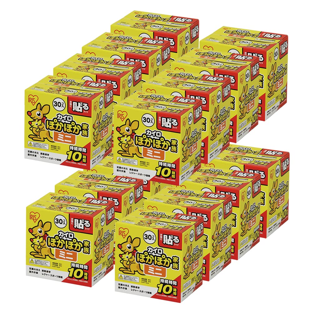 【スマイルSale】【45%OFF】【5,990円】 アイリスオーヤマ ぽかぽか家族 カイロ 貼る ミニ 30個入×16個セット 【送料無料】
