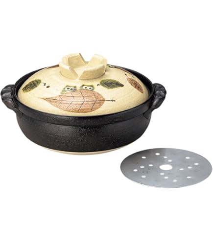 Amazon｜三陶 萬古焼 土鍋 (深鍋) 9号 4-5人用 小梅志野 10488｜土鍋  