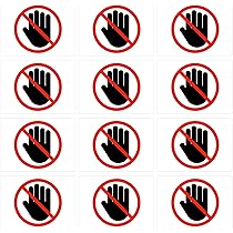 ⚠️専用⚠️購入禁止⚠️ Amazon.co.jp: Mehrondo 12枚入 手触れ禁止 ステッカー | サイズ