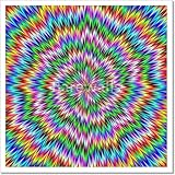 Psychedelic Swirl用紙印刷壁アート 16in. x 16in.