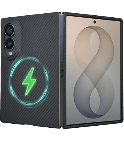 Amazon | Samsung Galaxy Z Fold7 カーボンシールドケース、ブラック