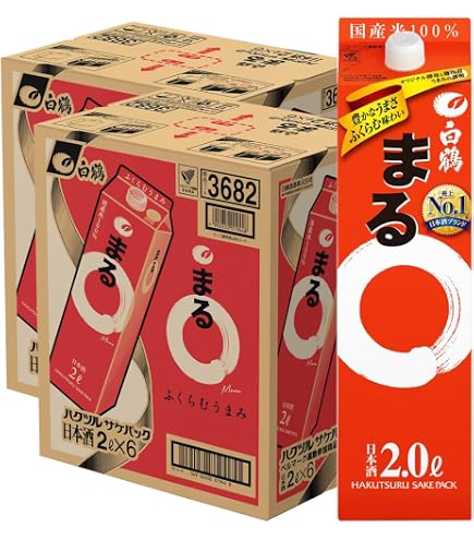 Amazon.co.jp: 白鶴 まる 2000ml × 2ケース（12本入り） : 食品