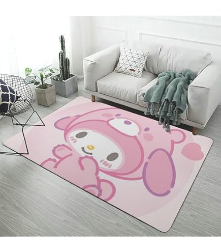 Amazon｜ラグマット 長方形ラグ 洗える 滑り止め付 100×150 マイメロ