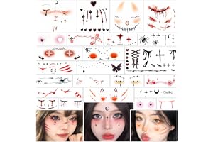ハロウィン シール フェイス 24枚 タトゥーシール かぼちゃ 顔 傷シール 幽霊 防水 ステッカー かわいい コスプレ メイク 飾り 仮装 パーティー 男女兼用 [並行輸入品]