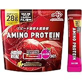 アミノバイタル 味の素 アミノプロテイン カシス味 30本入パウチ アミノ酸 BCAA EAA ホエイプロテイ シェイカー不要 計量不要 携帯性