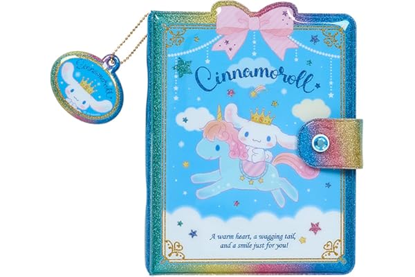 サンリオ(SANRIO) ときめくシール＆シール手帳 シナモロール 収納 チャーム付き シール台紙 貼って剥がせる スライダー付きケース お手紙風メモ 913928