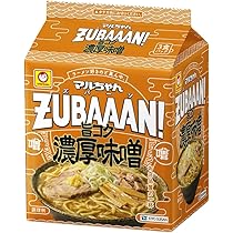 Amazon.co.jp: マルちゃん ZUBAAAN! 旨コク濃厚味噌 3食パック ( 126g