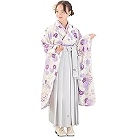 [アリサナ] 卒業式 袴 セット 小学校 小学生 女の子 和服 卒業 (着物+半襟付き襦袢+袴+帯枕付き帯+腰紐+襟芯の6点)