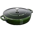 staub ストウブ 「 ブレイザー ソテーパン バジルグリーン 24cm 」 両手 鋳物 ホーロー 鍋 浅型 すき焼き IH対応 【日本正規販売品】 Braiser 40511-479