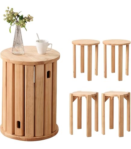Amazon.co.jp: [Donahutt03] 木製スツール ナチュラル 木製
